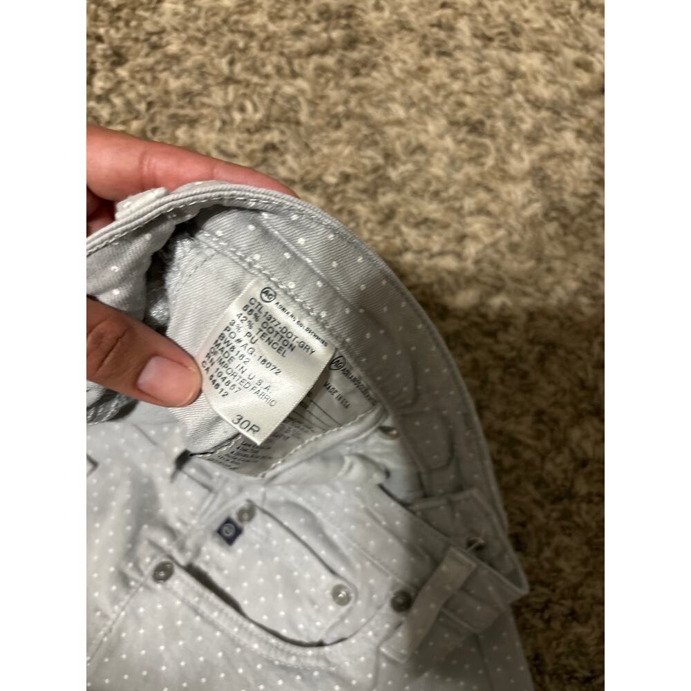 AG Adriano Goldschmied The Stevie Ankle Polka Dot Jeans 30 - Picture 4 of 5